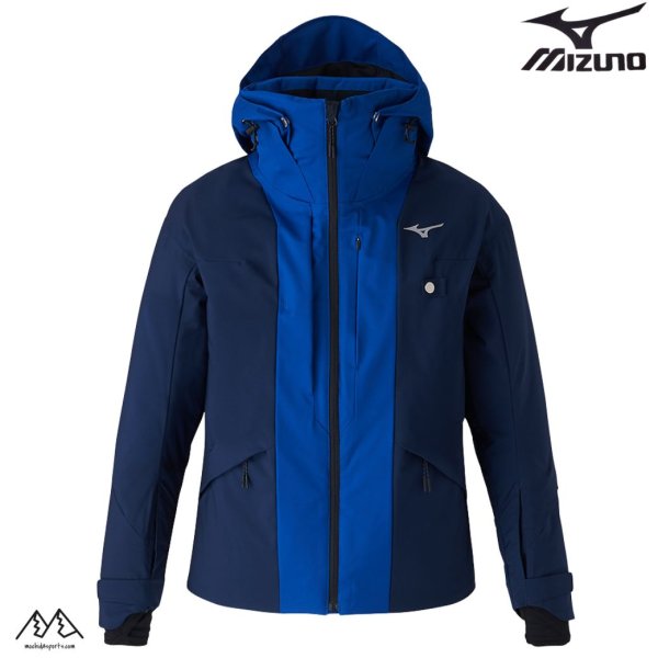 画像2: ミズノ スキーウエア ネイビーブルー MIZUNO DEMO SOLID SKI PARKA  (2)