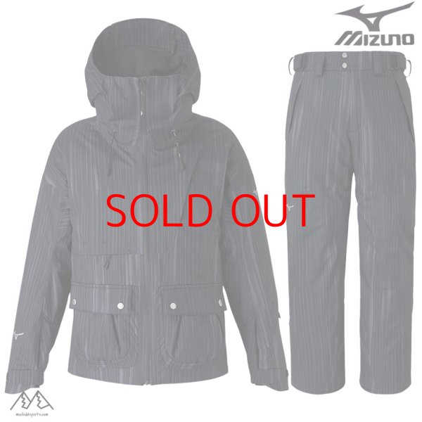 画像1: ミズノ スキーウエア プリント ブラック Mサイズ MIZUNO FREE SKI PRINT PARKA  (1)