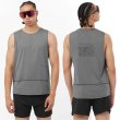 画像3: サロモン ランニングタンクトップ ノースリーブ ブラック杢 SALOMON CROSS RUN TANK GFX DEEP BLACK HEATHER (3)