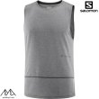 画像2: サロモン ランニングタンクトップ ノースリーブ ブラック杢 SALOMON CROSS RUN TANK GFX DEEP BLACK HEATHER (2)