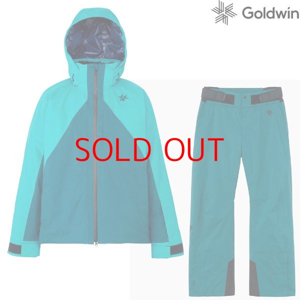 画像1: ゴールドウイン スキーウエア ブルーコーラル× カプリブリーズ Lサイズ Goldwin Similar Color Jacket LZ + G-Engineered Regular Pants BJ (1)