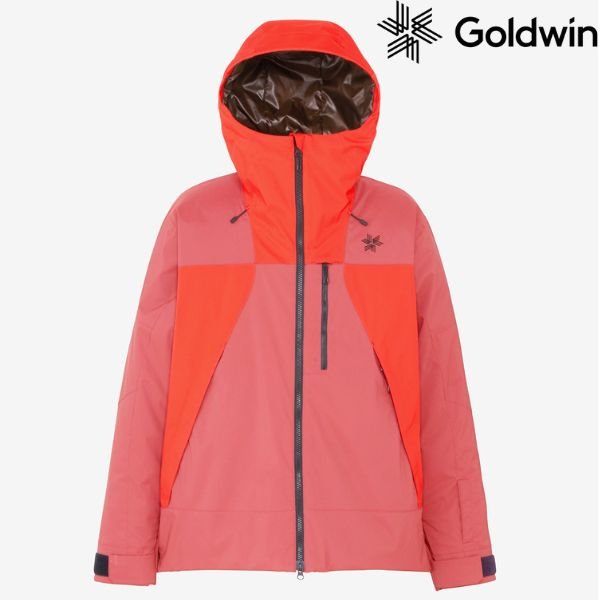 画像1: ご予約商品 ゴールドウイン スキージャケット Goldwin 2-tone Color Hooded Jacket ME ミネラルレッド (1)