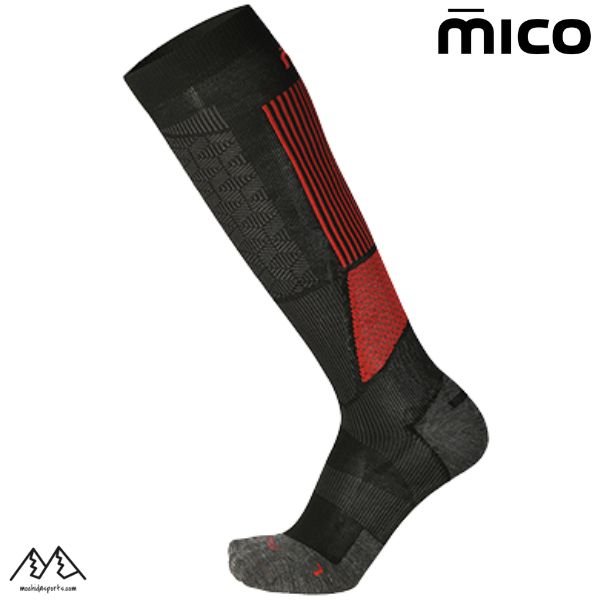 画像1: ミコ 103 薄手 スキーソックス ブラック MICO CA-103  M1 LIGHT BLACK (1)