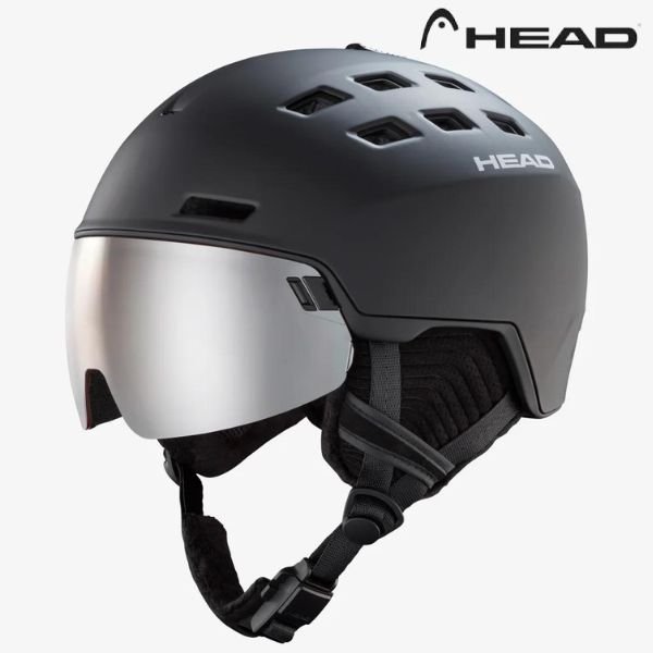 画像1: ヘッド バイザーヘルメット レーダー ブラック WCR HEAD RADAR VISOR SKI HELMET  BLACK ブラック  (1)