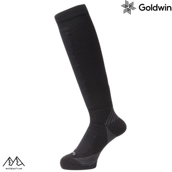 画像1: ゴールドウィン スキーソックス ウィンター サポート ハイソックス シースリーフィット ブラック GOLDWIN Winter Support High Socks C3fit Black (1)