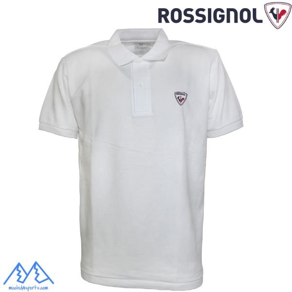 画像1: ロシニョール ロゴ ポロシャツ ホワイト ROSSIGNOL LOGO POLO WHITE RLNJT08 (1)