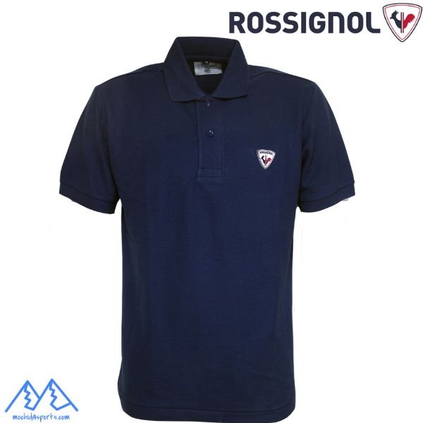 画像1: ロシニョール ロゴ ポロシャツ ネイビー ROSSIGNOL LOGO POLO NAVY RLNJT09 (1)