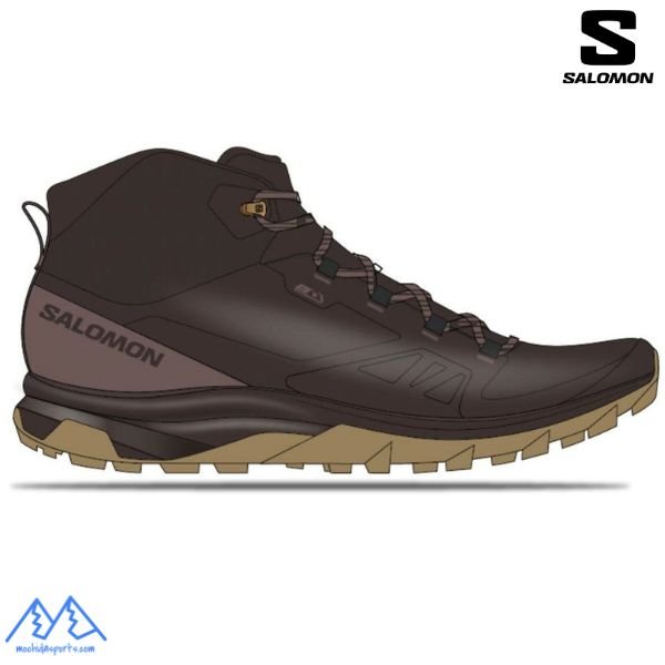 画像1: ご予約商品 サロモン レディース ウインター シューズ アウトドア トレッキング  SALOMON OUTSNAP CSWP W Black Coffee Peppercorn Gum #4 (1)