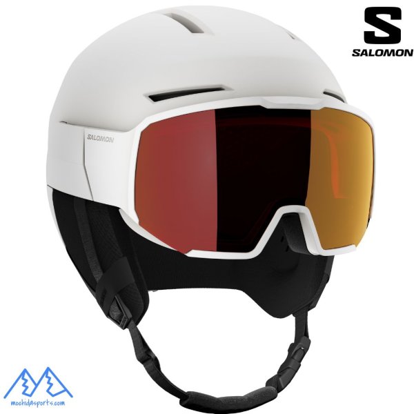 画像1: ご予約商品 サロモン バイザーへルメット スキーヘルメット ホワイト SALOMON  OSMO SIGMA White Sigma Poppy (1)