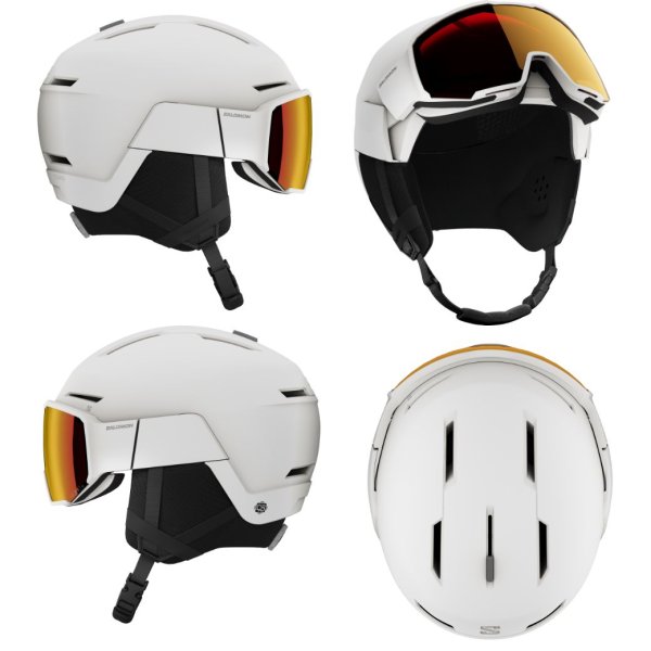 画像2: サロモン バイザーへルメット スキーヘルメット ホワイト SALOMON  OSMO SIGMA White Sigma Poppy (2)