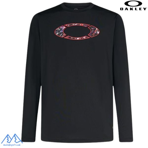 画像1: オークリー ロングスリーブ Tシャツ 長袖  ブラック  OAKLEY STRIKING QD LS TEE 6.0 BLACKOUT (1)