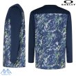 画像2: オークリー ロングスリーブ Tシャツ 長袖  ネイビー プリント OAKLEY STRIKING QD LS DUAL TEE 6.0 BLUE STORM PRINT (2)