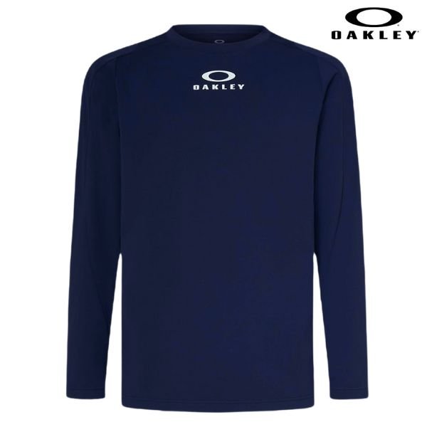 画像1: オークリー ロングスリーブ Tシャツ 長袖  ネイビー  OAKLEY ENHANCE LS CREW 14.7 FATHOM (1)