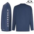 画像2: オークリー ロングスリーブ Tシャツ 長袖  ネイビー ブルー OAKLEY ENHANCE QD LS TEE SLV EVO 3.7 FOGGY BLUE (2)