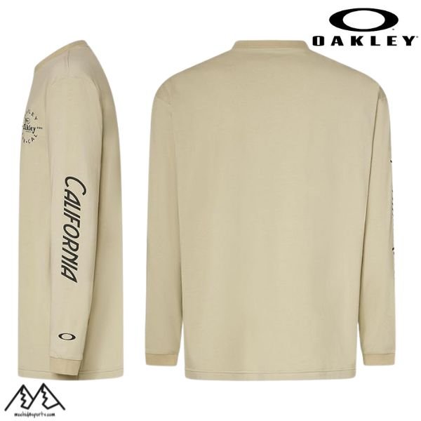 画像2: オークリー ロングスリーブ Tシャツ 長袖  サンド ベージュ OAKLEY EN NEW RETRO L/S TEE FHR 1.7 DESERT SAND (2)