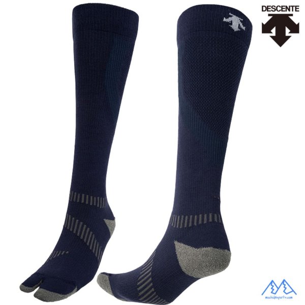 画像1: デサント タビ型 スキーソックス  ネイビー DESCENTE MOVE SOCKS FOR SKI TABI (1)