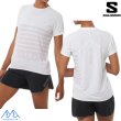 画像2: サロモン レディース ランニング Tシャツ ホワイト SALOMON SENSE AERO GRAPHIC WHITE B.PURPLE 女性用 トレラン ランニング  (2)