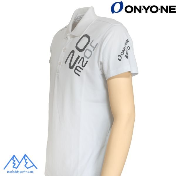 画像2: オンヨネ ブリコ プリント ポロシャツ ホワイト ONYONE BRIKO DP POLO SHIRT (2)