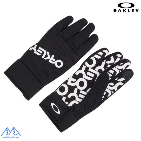 画像1: オークリー グローブ 手袋 ブラック OAKLEY FACTORY PILOT CORE GLOVE BLACK/WHITE LOGO (1)