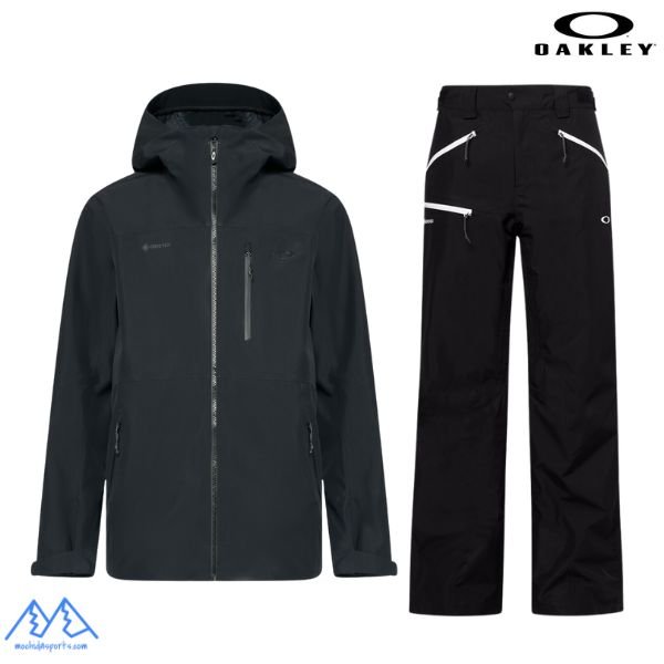 画像1: オークリー ゴアテックス シェル スキージャケット スノージャケット ＆ パンツ ブラック OAKLEY Unbound Gore-Tex Shell Jacket ＆ Pant Blackout (1)