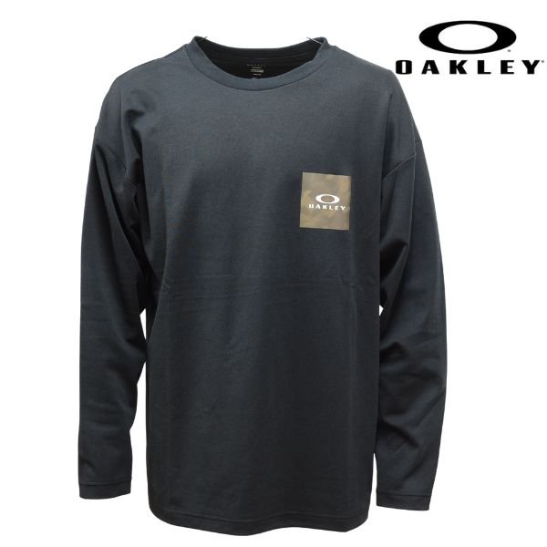 画像1: オークリー ロングスリーブ Tシャツ 長袖 ブラック OAKLEY ENHANCE QDC LS TEE O BARK 2.7 BLACKOUT (1)