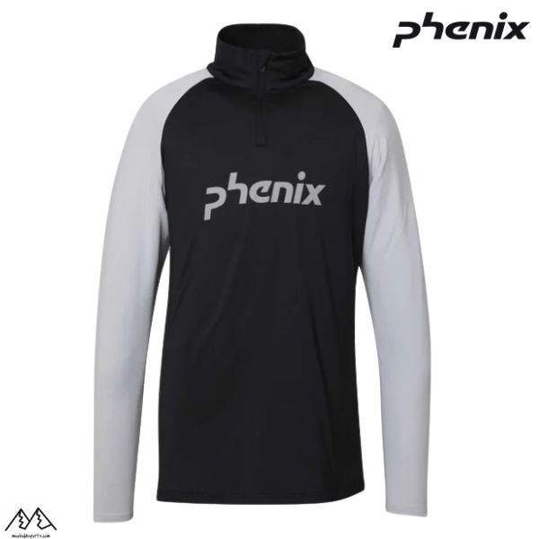 画像1: フェニックス スキー アンダーシャツ インナー ハーフジップ ブラック PHENIX PH Logo Inner Jacket BLACK1 (1)