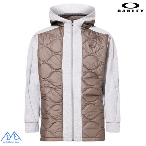 画像1: オークリー 撥水 保温 防風 ジャケット アウター カーキ グレー OAKLEY Enhance Fusion Fleece Jacket 1.0 new athletic grey (1)