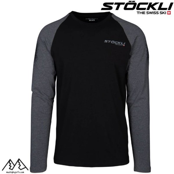 画像1: ストックリ ロングスリーブ Tシャツ 長袖 ブラック STOCKLI Longsleeve Shirt black-antra WRT BLACK  (1)