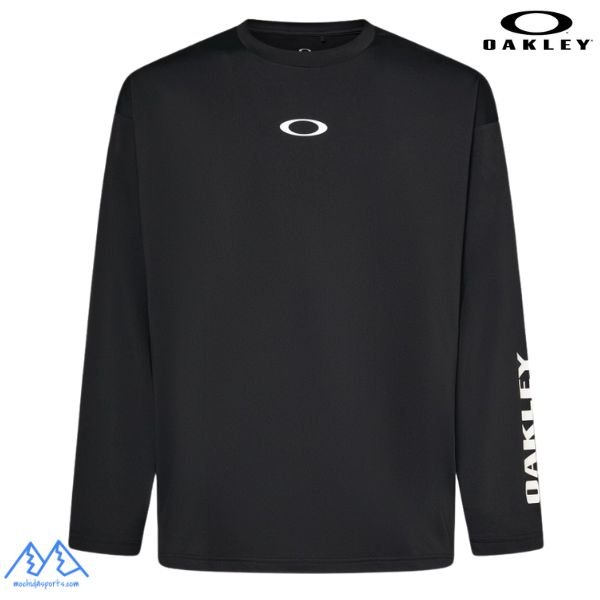 画像1: オークリー ロングスリーブ Tシャツ 長袖  吸汗速乾 ブラック  OAKLEY ENHANCE QD LS TEE BOLD EVO 4.0 BLACKOUT (1)