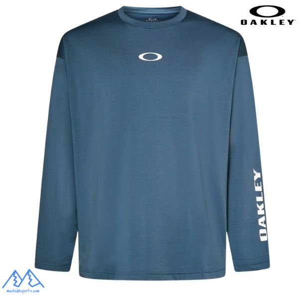 画像1: オークリー ロングスリーブ Tシャツ 長袖  吸汗速乾 ブルーグレー  OAKLEY ENHANCE QD LS TEE BOLD EVO 4.0 DARK SLATE (1)