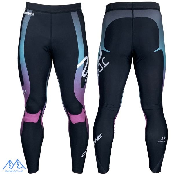 画像4: ONYONE オンヨネ メンズ キネシオカット ロングタイツ アンダータイツ ネオン ブラック (4)