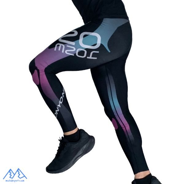 画像2: ONYONE オンヨネ メンズ キネシオカット ロングタイツ アンダータイツ ネオン ブラック (2)