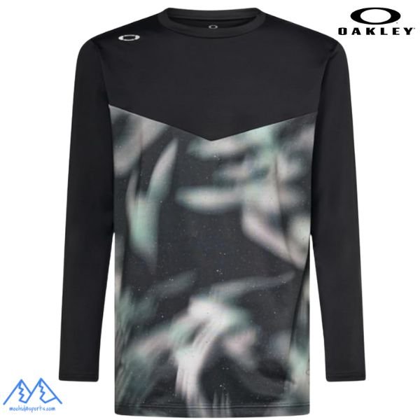 画像1: オークリー ロングスリーブ Tシャツ ロンＴ 長袖  吸汗速乾 UVカット ストレッチ ブラック  OAKLEY STRIKING UTILITY LS TEE 7.0  BLACKOUT (1)