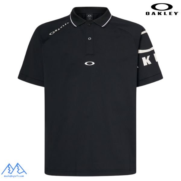 画像1: オークリー 半袖 ポロシャツ ブラック  吸汗速乾 伸縮 形状安定 軽量 OAKLEY O-Sync Pack Knit Ss Polo 2.0 Blackout (1)