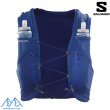 画像2: サロモン ランニングベスト フラスク付 バックパック SALOMON ADV SKIN 12 Surf The Web ブルー アドバンスドスキン12 ランニングバッグ トレラン (2)