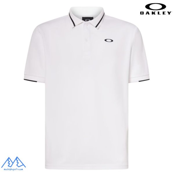画像1: オークリー 半袖 鹿の子 ポロシャツ ホワイト 吸汗速乾 伸縮 形状安定 軽量 OAKLEY O-Sync Pack Polo Essential 1.0 WHITE (1)