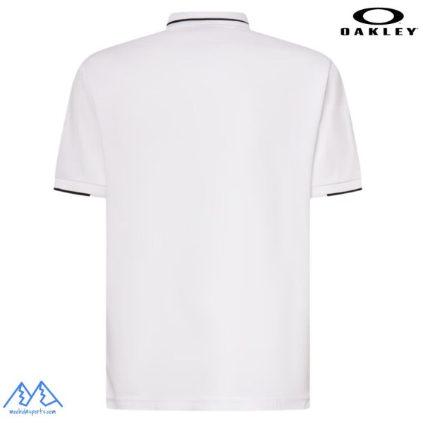 画像2: オークリー 半袖 鹿の子 ポロシャツ ホワイト 吸汗速乾 伸縮 形状安定 軽量 OAKLEY O-Sync Pack Polo Essential 1.0 WHITE (2)