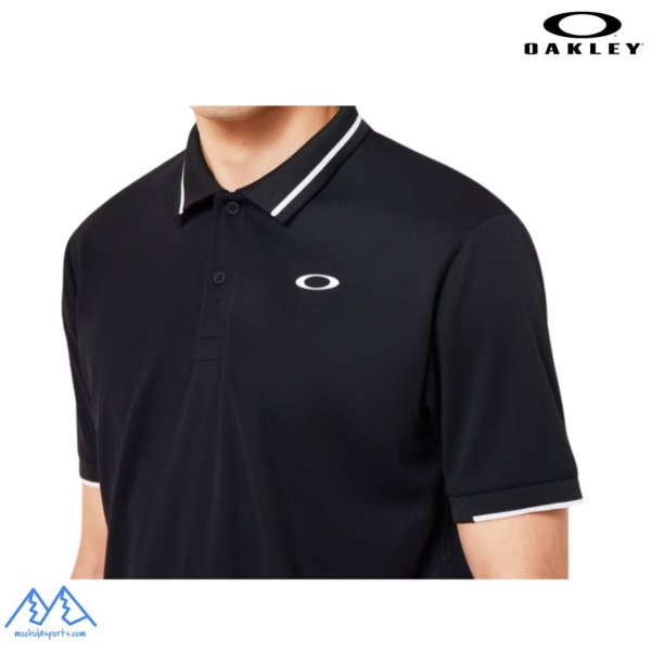画像4: オークリー 半袖 鹿の子 ポロシャツ ブラック 吸汗速乾 伸縮 形状安定 軽量 OAKLEY O-Sync Pack Polo Essential 1.0 BLACKOUT (4)