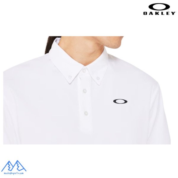 画像4: オークリー 半袖 ポロシャツ シアサッカー ホワイト 吸汗速乾 伸縮 形状安定 軽量 OAKLEY O-Sync Pack Polo Seersucker 1.0 WHITE (4)