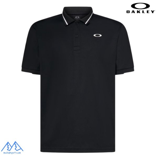 画像1: オークリー 半袖 鹿の子 ポロシャツ ブラック 吸汗速乾 伸縮 形状安定 軽量 OAKLEY O-Sync Pack Polo Essential 1.0 BLACKOUT (1)