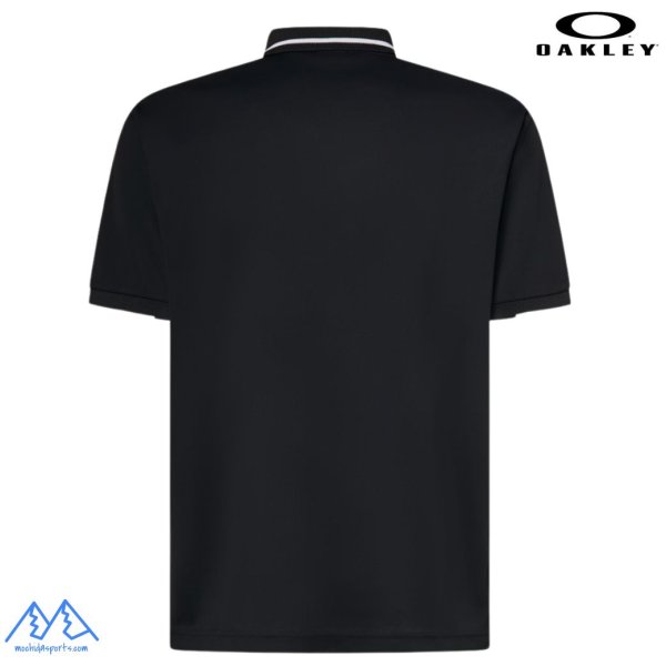 画像2: オークリー 半袖 鹿の子 ポロシャツ ブラック 吸汗速乾 伸縮 形状安定 軽量 OAKLEY O-Sync Pack Polo Essential 1.0 BLACKOUT (2)