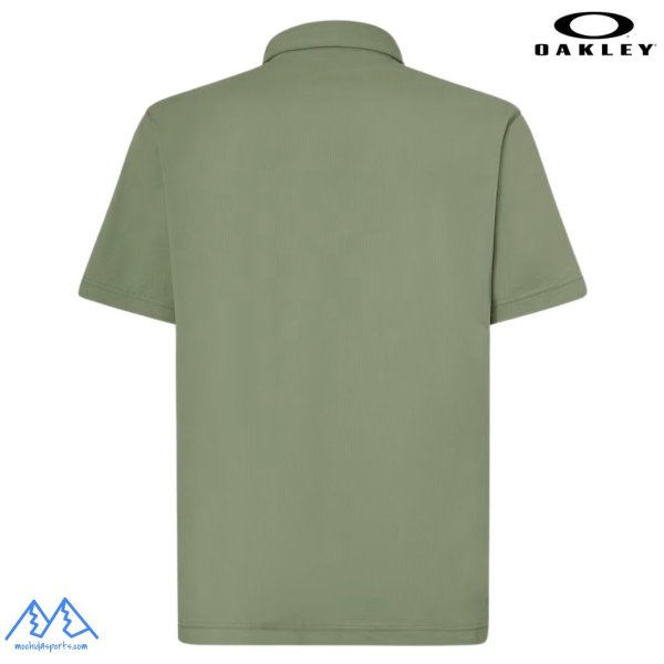 画像2: オークリー 半袖 ポロシャツ シアサッカー ライトカーキ 吸汗速乾 伸縮 形状安定 軽量 OAKLEY O-Sync Pack Polo Seersucker 1.0 BOULDER GREEN (2)
