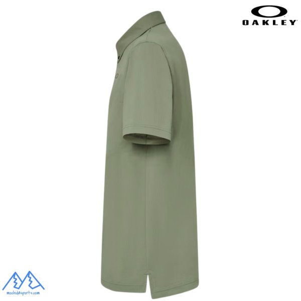 画像3: オークリー 半袖 ポロシャツ シアサッカー ライトカーキ 吸汗速乾 伸縮 形状安定 軽量 OAKLEY O-Sync Pack Polo Seersucker 1.0 BOULDER GREEN (3)