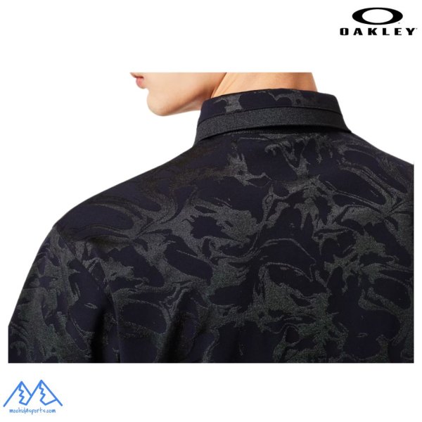 画像4: オークリー 半袖 ポロシャツ グラフィック ブラック 吸汗速乾 伸縮 形状安定 軽量 OAKLEY O-Sync Pack Polo Graphic 1.0 BLACKOUT (4)