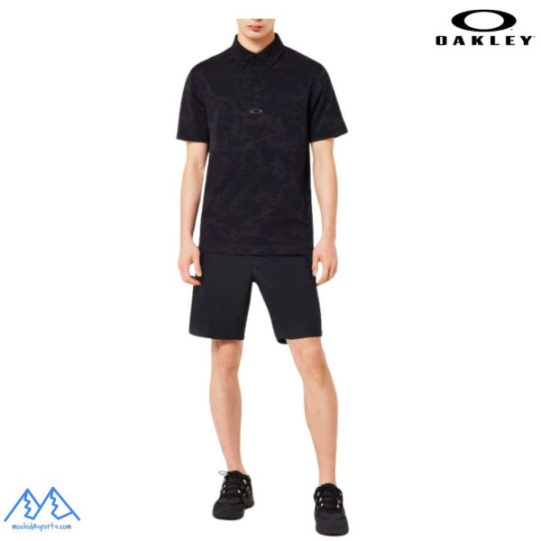 画像5: オークリー 半袖 ポロシャツ グラフィック ブラック 吸汗速乾 伸縮 形状安定 軽量 OAKLEY O-Sync Pack Polo Graphic 1.0 BLACKOUT (5)