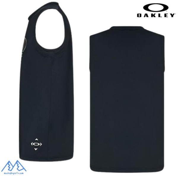 画像2: オークリー タンクトップ ノースリーブ シャツ ブラック 吸汗速乾 接触冷感 UVカット OAKLEY STRIKING TECH COLD NS TEE 7.0 BLACKOUT (2)