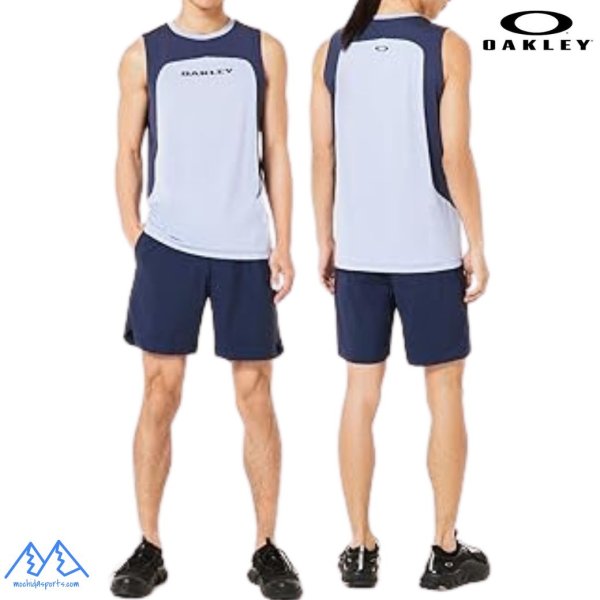 画像3: オークリー タンクトップ ノースリーブ シャツ ライトブルー 吸汗速乾 接触冷感 ストレッチ UVカット OAKLEY O-TECH COLD PERF NS CREW 3.0  ARCTIC ICE (3)