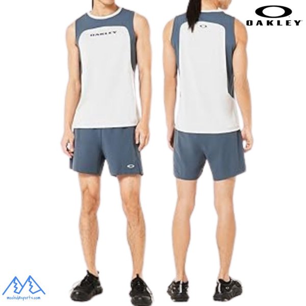 画像3: オークリー タンクトップ ノースリーブ シャツ ライトグレー 吸汗速乾 接触冷感 ストレッチ UVカット OAKLEY O-TECH COLD PERF NS CREW 3.0  STEEL GREY (3)