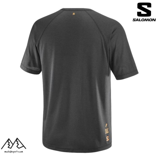 画像2: サロモン ショートスリーブ Tシャツ 半袖 ディープブラック SALOMON SHKout CORE GOLDEN TRAIL SERIES DEEP BLACK (2)