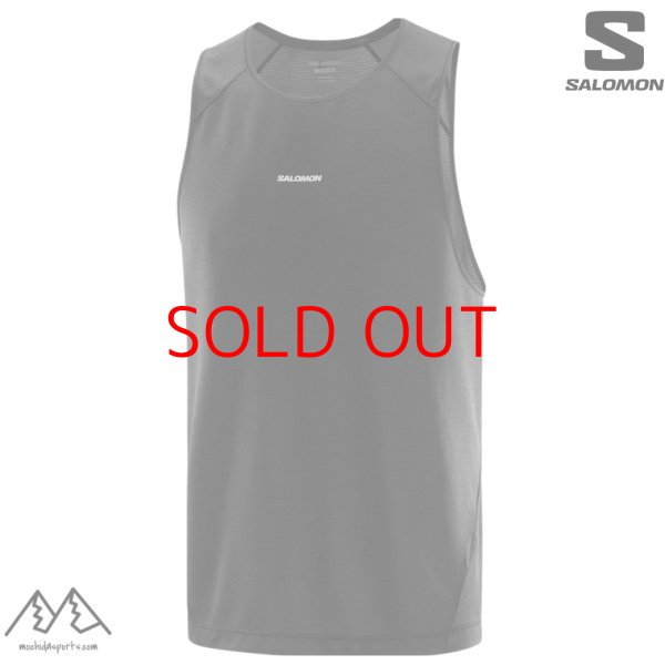 画像1: サロモン ランニングタンクトップ ノースリーブ ブラック SALOMON SHKout CORE TANK M DEEP BLACK (1)